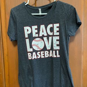 PEACE LOVE AND BASEBALL T-Shirt
